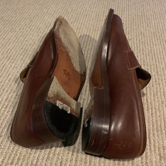 To Boot New York “TESORO” Brown Leather Round Toe Slip On Penny Loafers Size 12 - Picture 6 of 9